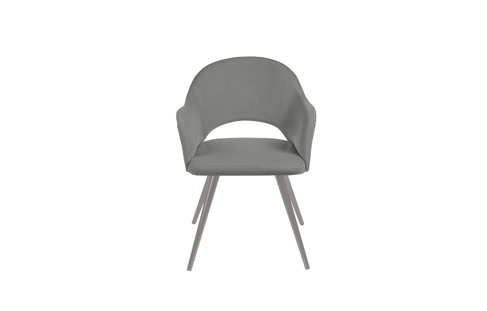 Кухонные стулья - изображение №3 "Стул-кресло Грейс поворотный серый / опоры серые"  на www.Angstrem-mebel.ru