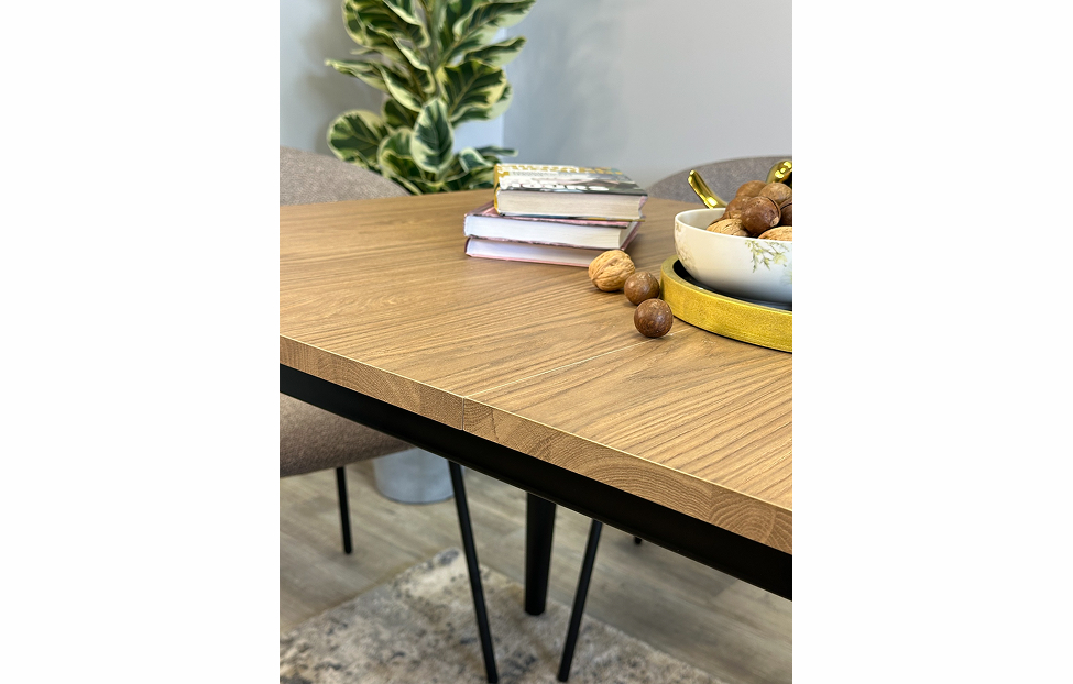 Обеденные столы - изображение №8 "Стол обеденный Стил раздвижной KS1200 черный/дуб коричневый"  на www.Angstrem-mebel.ru