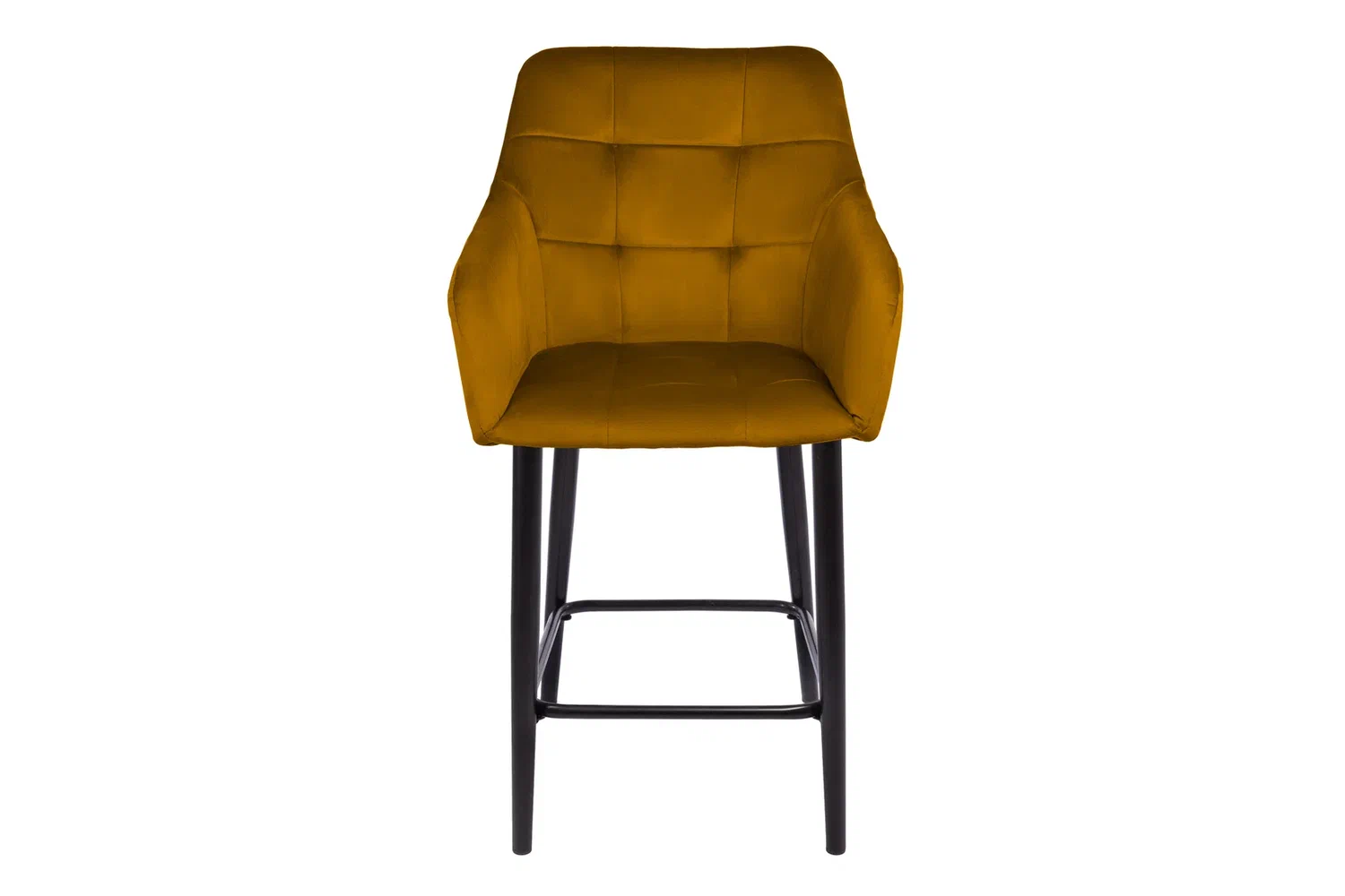 Стулья - изображение №3 "Стул полубарный Отэм горчичный / опоры черные"  на www.Angstrem-mebel.ru
