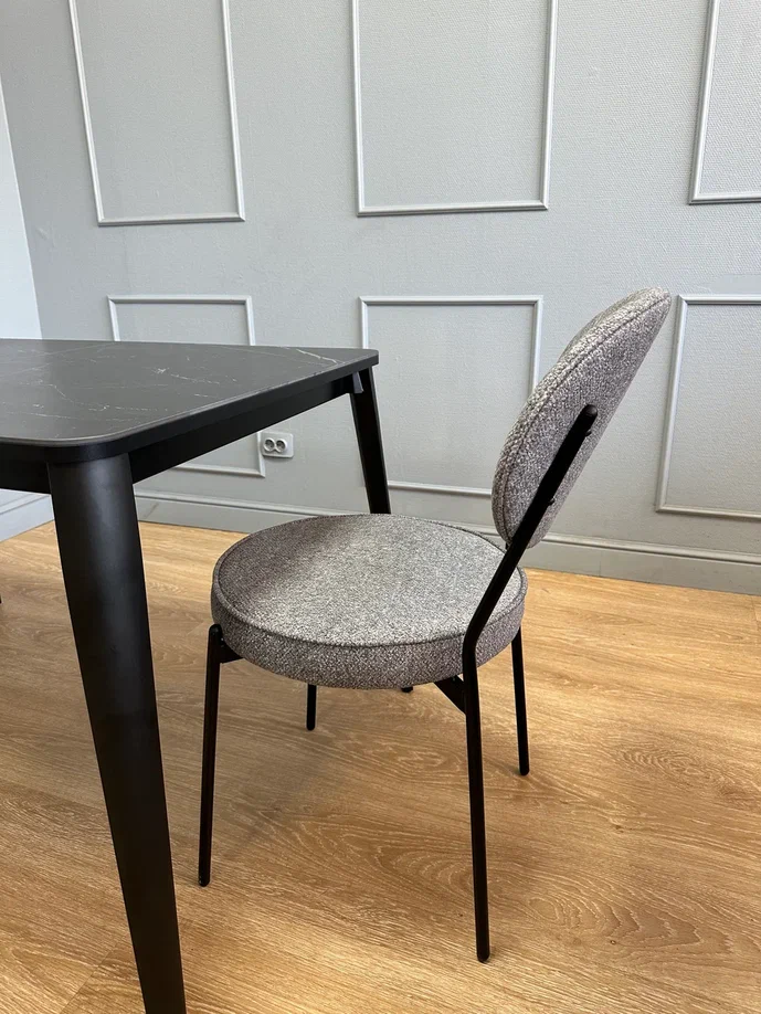 Обеденные столы - изображение №10 "Стол обеденный Стил раздвижной KS1200 черный/керамика мрамор черный"  на www.Angstrem-mebel.ru