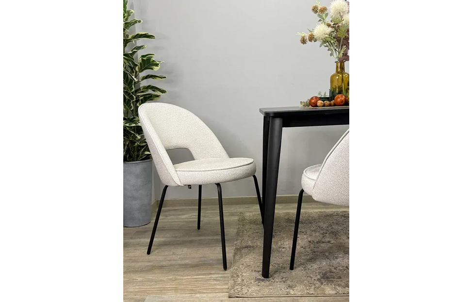 Кухонные стулья - изображение №8 "Стул Мане серебристый / опоры черные"  на www.Angstrem-mebel.ru