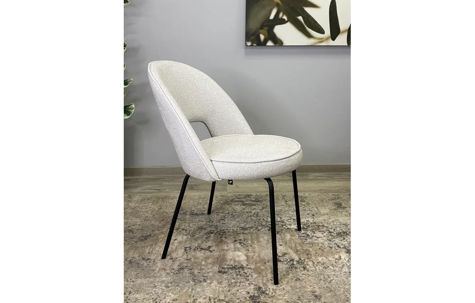 Кухонные стулья - изображение №7 "Стул Мане серебристый / опоры черные"  на www.Angstrem-mebel.ru