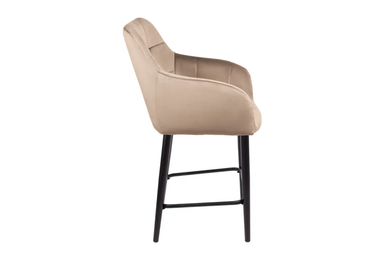 Стулья - изображение №4 "Стул полубарный Отэм бежевый / опоры черные"  на www.Angstrem-mebel.ru