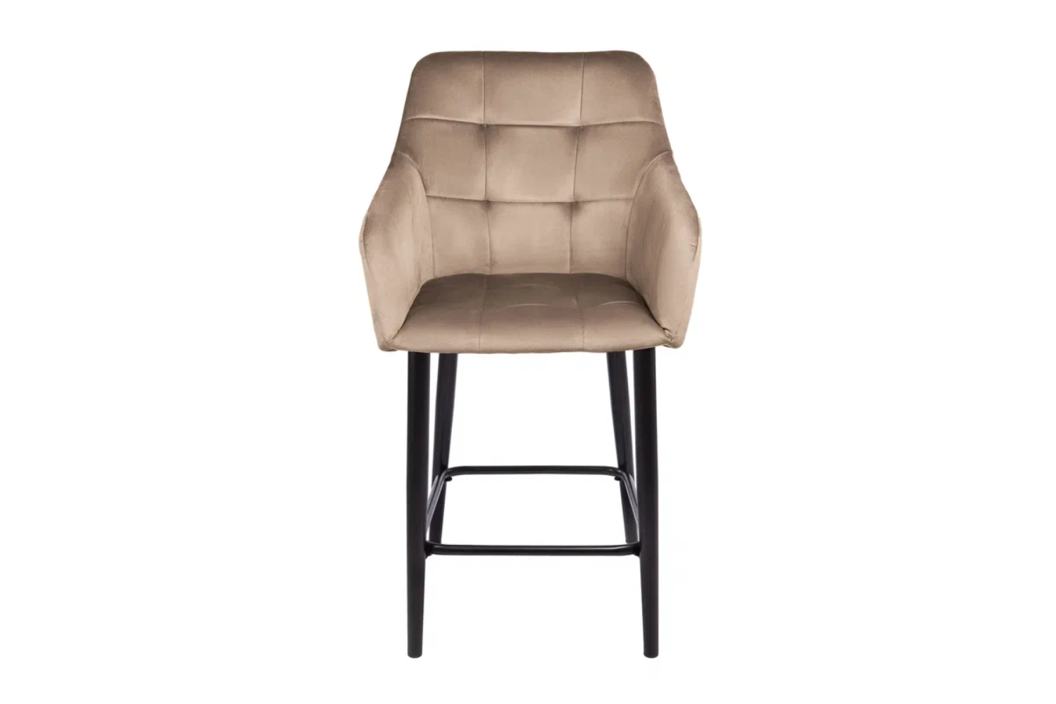 Стулья - изображение №3 "Стул полубарный Отэм бежевый / опоры черные"  на www.Angstrem-mebel.ru